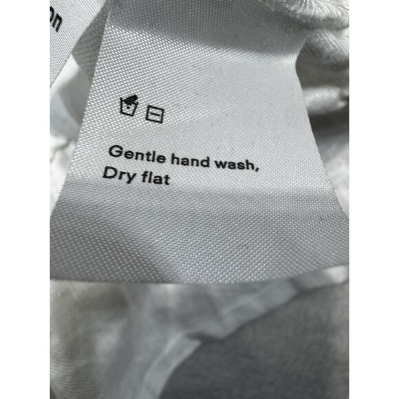 Reformation Linen Lace Blouse SZ M Romantic Victorian Top Ivory Heritage Knit St - Picture 9 of 10